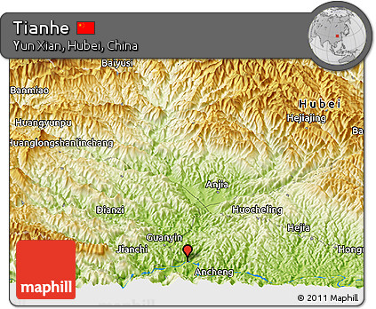 Physical Panoramic Map of Tianhe