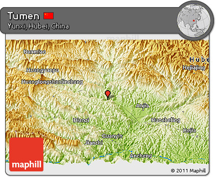 Physical Panoramic Map of Tumen