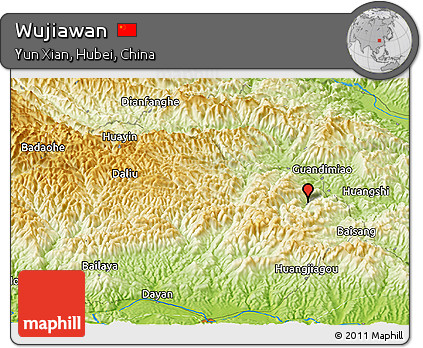 Physical Panoramic Map of Wujiawan