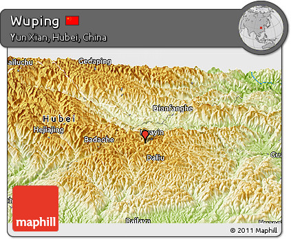 Physical Panoramic Map of Wuping