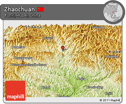 Physical Panoramic Map of Zhaochuan