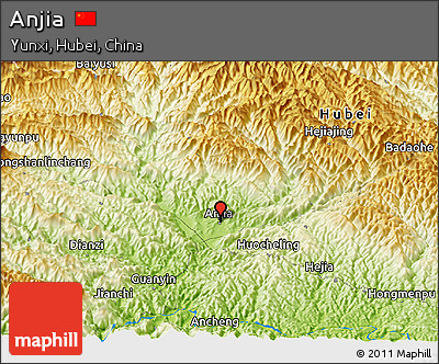 Physical Panoramic Map of Anjia