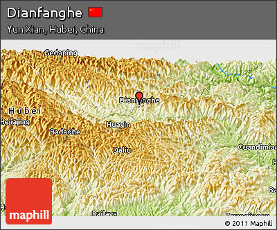 Physical Panoramic Map of Dianfanghe