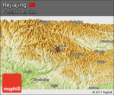 Physical Panoramic Map of Hejiajing