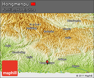 Physical Panoramic Map of Hongmenpu