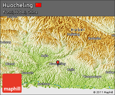 Physical Panoramic Map of Huocheling