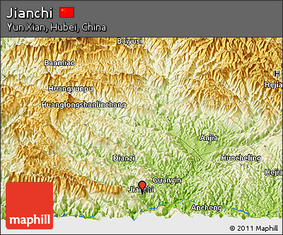 Physical Panoramic Map of Jianchi