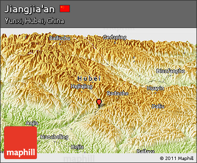 Physical Panoramic Map of Jiangjia'an