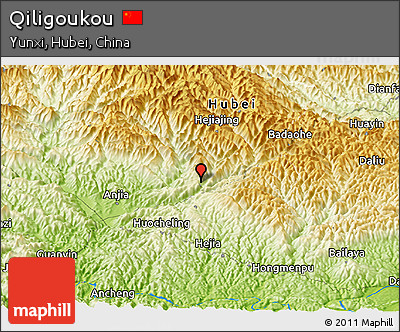 Physical Panoramic Map of Qiligoukou