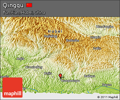 Physical Panoramic Map of Qingqu