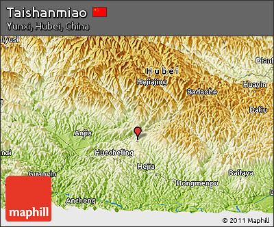 Physical Panoramic Map of Taishanmiao
