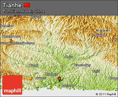 Physical Panoramic Map of Tianhe