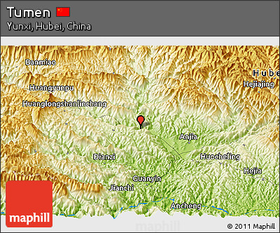 Physical Panoramic Map of Tumen