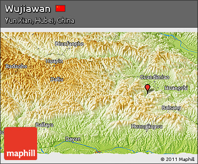 Physical Panoramic Map of Wujiawan