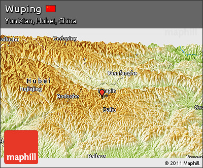 Physical Panoramic Map of Wuping