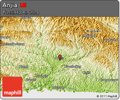Physical Panoramic Map of Anjia