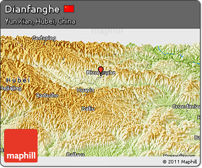 Physical Panoramic Map of Dianfanghe