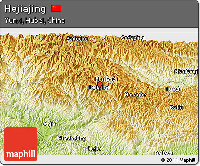 Physical Panoramic Map of Hejiajing