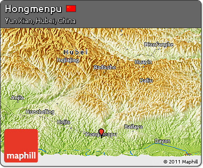 Physical Panoramic Map of Hongmenpu