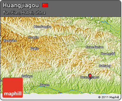 Physical Panoramic Map of Huangjiagou