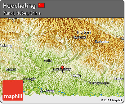 Physical Panoramic Map of Huocheling