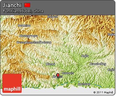 Physical Panoramic Map of Jianchi