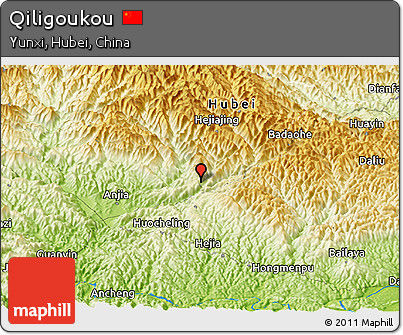 Physical Panoramic Map of Qiligoukou