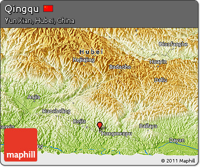 Physical Panoramic Map of Qingqu