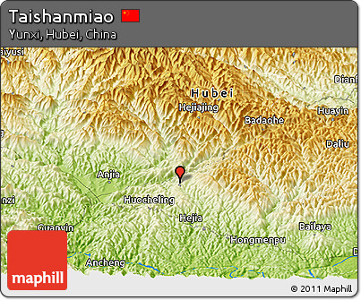 Physical Panoramic Map of Taishanmiao