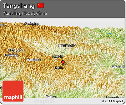 Physical Panoramic Map of Tangshang