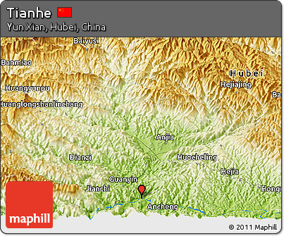 Physical Panoramic Map of Tianhe