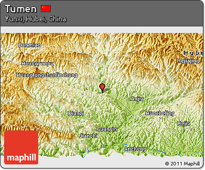 Physical Panoramic Map of Tumen