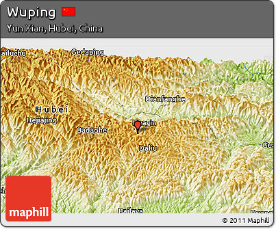 Physical Panoramic Map of Wuping