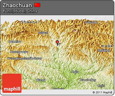 Physical Panoramic Map of Zhaochuan