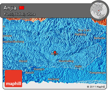 Political Panoramic Map of Anjia