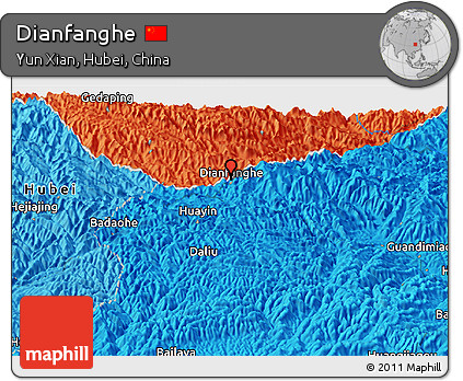 Political Panoramic Map of Dianfanghe