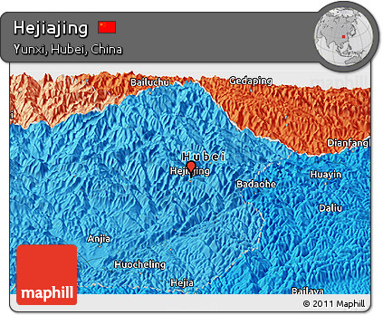 Political Panoramic Map of Hejiajing