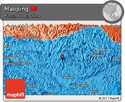 Political Panoramic Map of Maoping