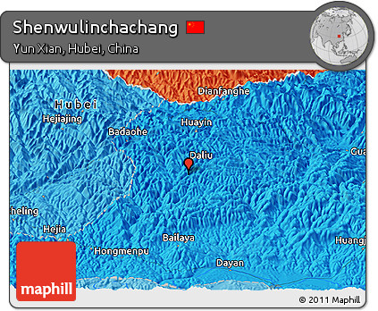 Political Panoramic Map of Shenwulinchachang