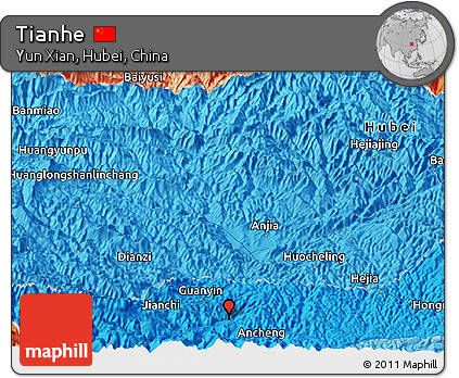 Political Panoramic Map of Tianhe