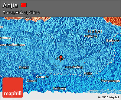 Political Panoramic Map of Anjia