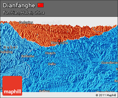 Political Panoramic Map of Dianfanghe