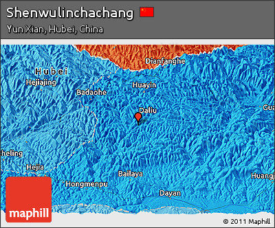 Political Panoramic Map of Shenwulinchachang