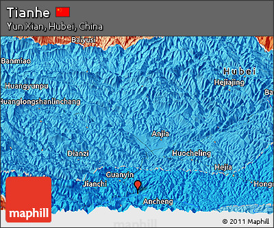 Political Panoramic Map of Tianhe