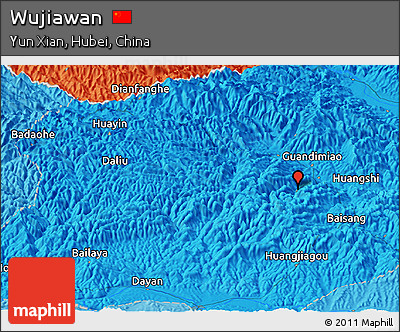 Political Panoramic Map of Wujiawan