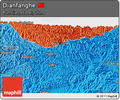 Political Panoramic Map of Dianfanghe