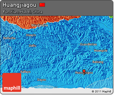 Political Panoramic Map of Huangjiagou