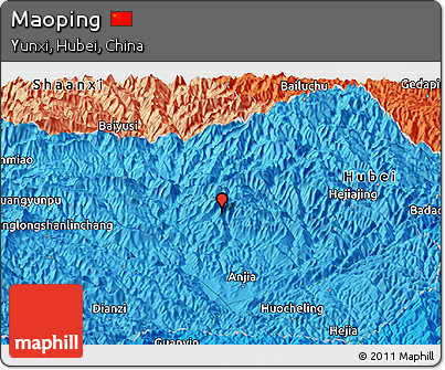 Political Panoramic Map of Maoping