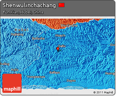 Political Panoramic Map of Shenwulinchachang