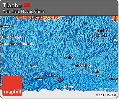 Political Panoramic Map of Tianhe